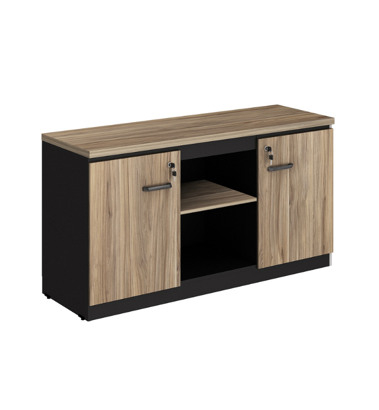 ARMARIO CREDENZA 2 PORTAS ESTANTE CENTRAL L1350XP.450XA730   LINHA OFFICE 30